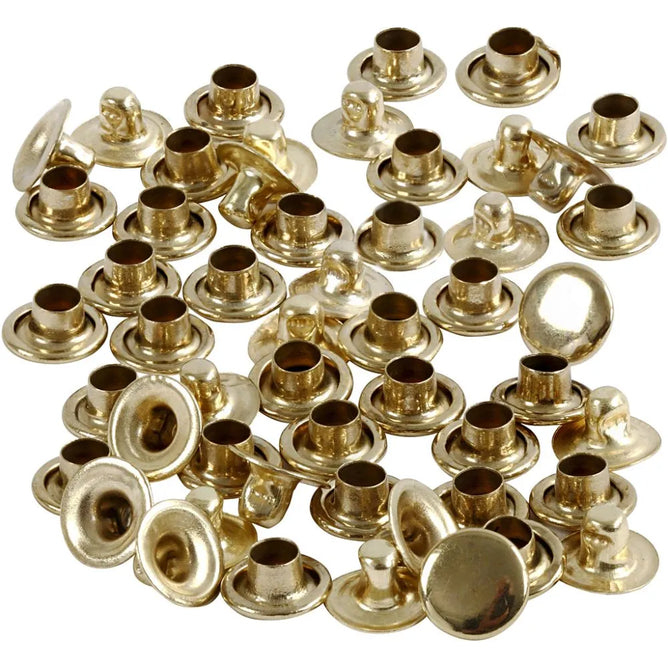 Metal Flat Two-piece Rivets For Decorations Scrapbooking Card Making D: 7 mm
