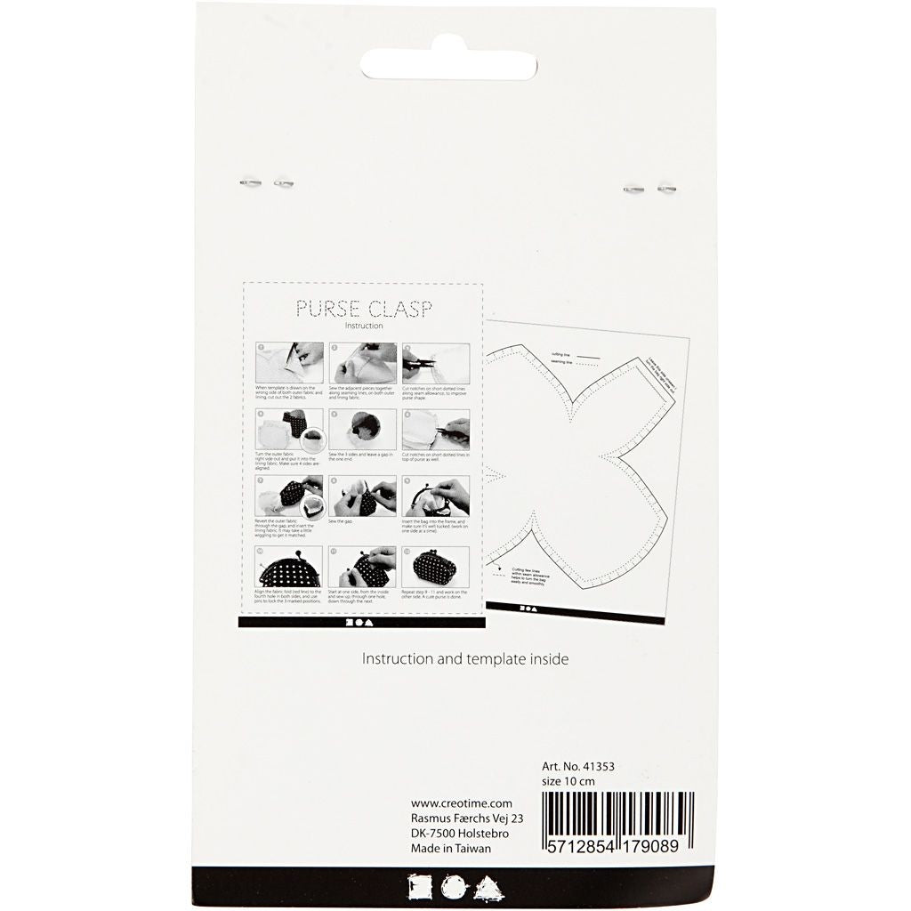 Antique Silver Metallic Curved Purse Clasp Kit With Sewing Holes Bag Accessories - Hobby & Crafts