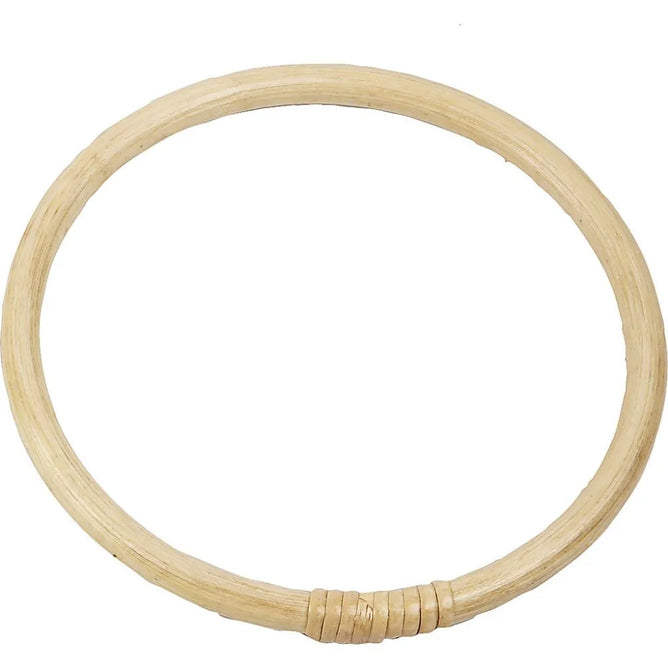 Bamboo Round Bag Making Handle Wooden Sewing Embroidery Accessories D:17 cm
