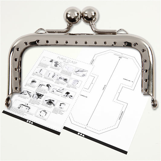 Silver Colour Metallic Square Purse Clasp Kit With Sewing Hole Craft Accessories - Hobby & Crafts