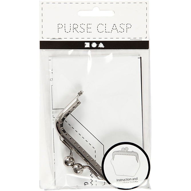 Silver Colour Metallic Square Purse Clasp Kit With Sewing Hole Craft Accessories - Hobby & Crafts