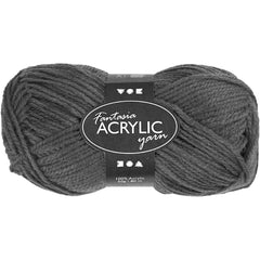 50g Fantasia Knitting 100% Acrylic Wool Double Knitting Yarn 80 m - Grey - Hobby & Crafts