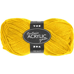 50g Fantasia Knitting 100% Acrylic Wool Double Knitting Yarn 80 m - Yellow - Hobby & Crafts