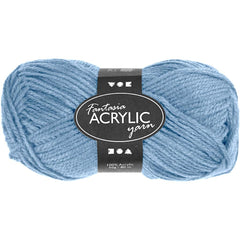 50g Fantasia Knitting 100% Acrylic Wool Double Knitting Yarn 80 m - Light Blue - Hobby & Crafts