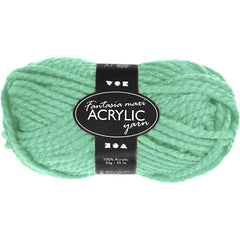 50g Fantasia Knitting 100% Acrylic Wool Chunky Yarn 35 m - Mint Green - Hobby & Crafts