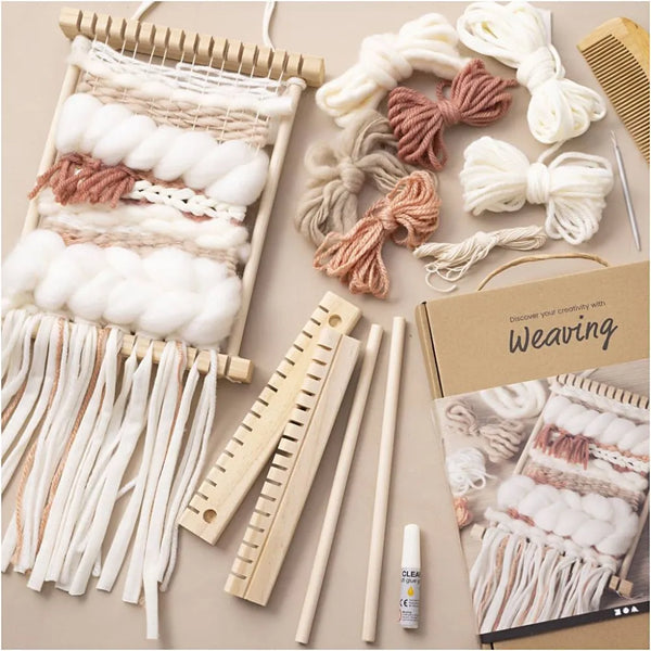 Weaving Discover Kit Training Loom Glue Thread Comb Yarn Needle