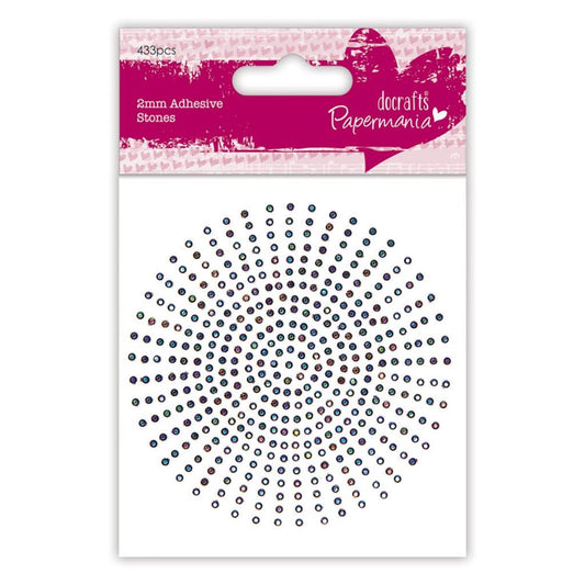 424 x Papermania 2mm Iridescent Adhesive Stones Scrapbooking Jewellery Making Crafts - Home - Crafts