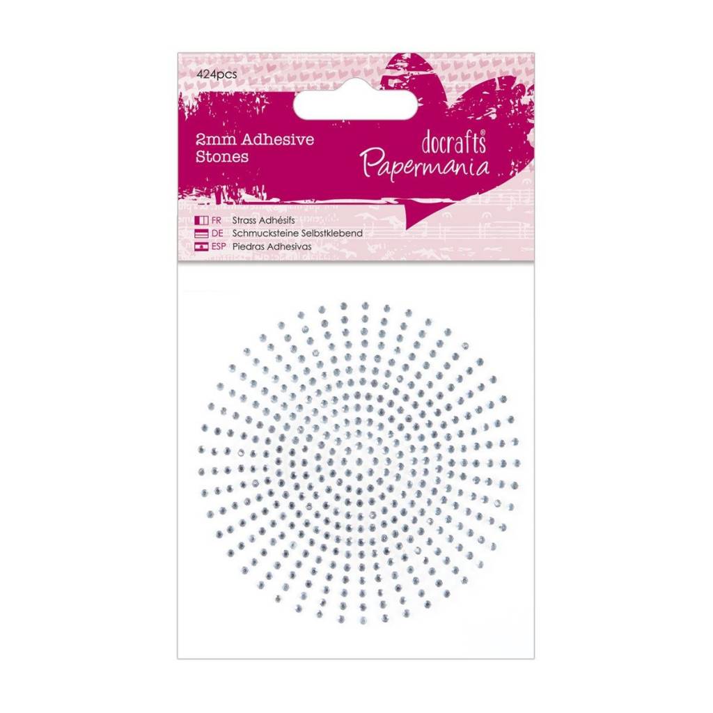 424 x Papermania 2mm Light Blue Adhesive Stones Scrapbooking Jewellery Making Crafts - Home - Crafts
