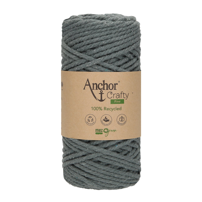 Anchor 3mm 250g 100% Recycled Soft 3-Ply Twisted Eco-Friendly Yarn - Knitting Crocheting Crafts - Various Colours