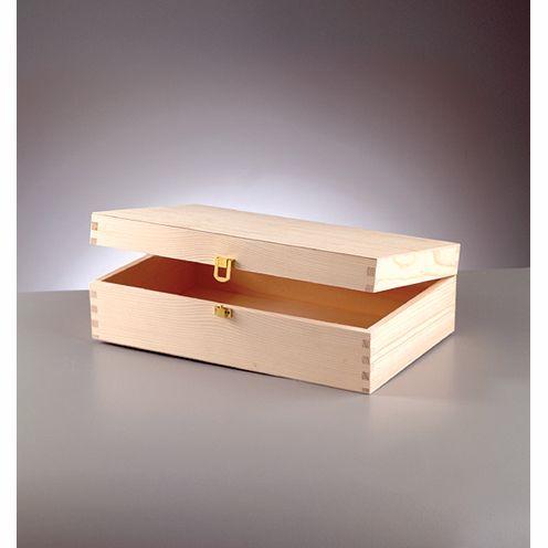Wooden Large Box Memory Keepsake Pine Wood Clasp Closure Craft Paint 35 cm - Hobby & Crafts
