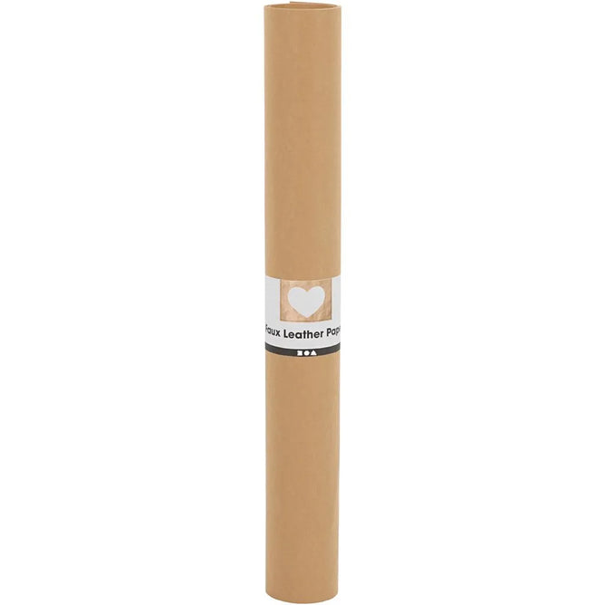 Faux Leather Cellulose Latex Paper 350g Light Brown 1 Meter Craft Project