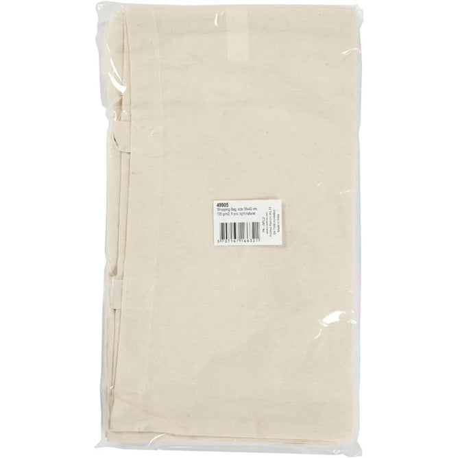 100% Cotton Shopping Bag Reusable Craft Design Personalise Make Natural 42cm