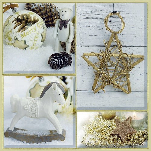 5 Napkins Christmas Decoration 33 x 33 cm Tissue Decoupage Paper Party Craft - Home - Crafts