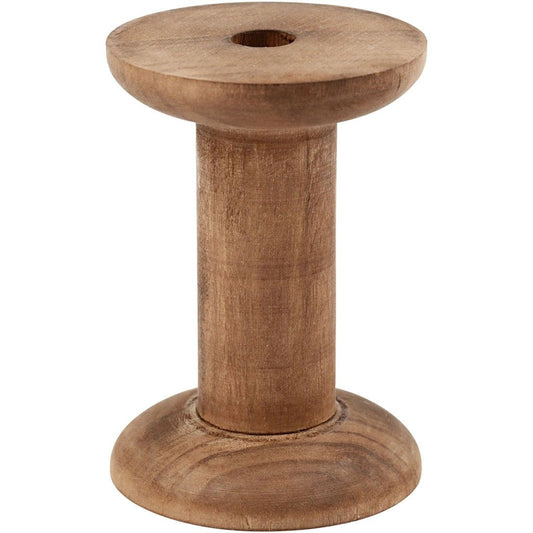 5 x Stained Wooden Thread Spool Vintage Antique Decorate Plain Craft 7 cm - Home - Crafts
