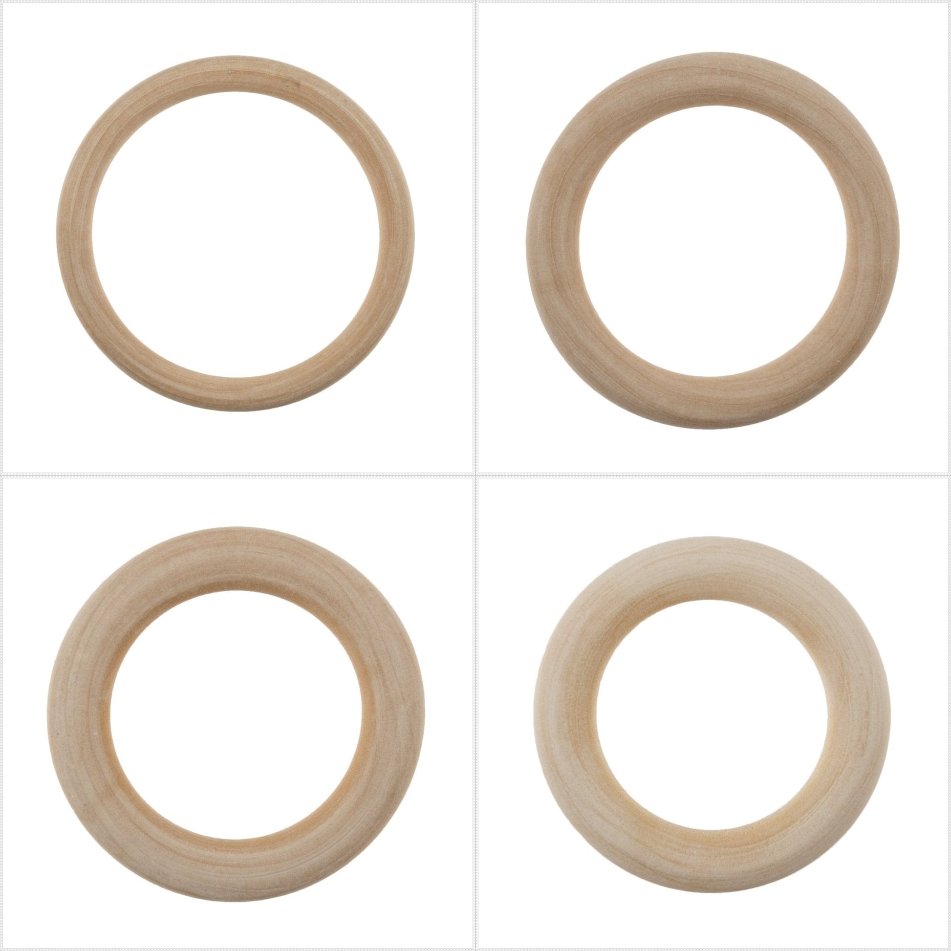 5 x Trimits Beech Wooden Round Ring Hoop Crocheting Macramé Crafts - Select Size - Home - Crafts