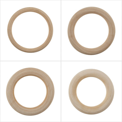 5 x Trimits Beech Wooden Round Ring Hoop Crocheting Macramé Crafts - Select Size - Home - Crafts