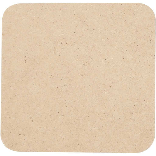 50 x MDF Wood Square Coasters With Round Edges Decoration Crafts 10x10 cm - Home - Crafts