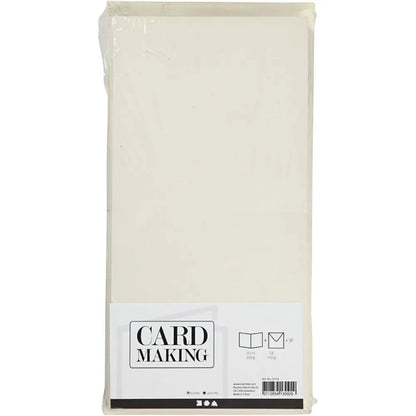 50 x Off White Paper Cards Envelopes Sets Assorted Size Christmas Greeting Craft