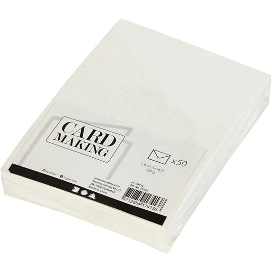 50 x Rectangolar Off White Colour Recycled Paper Envelopes Office Mailing Supply - Home - Crafts