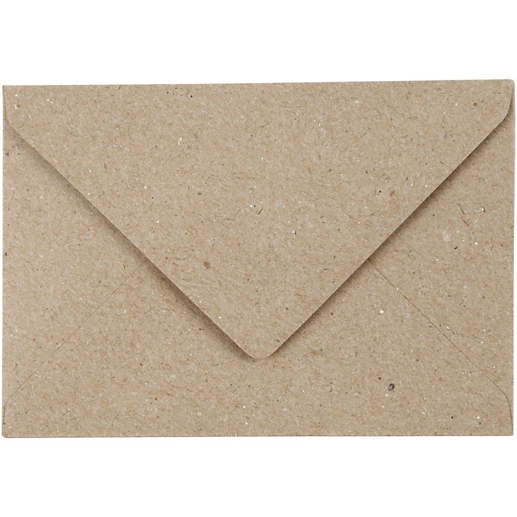 50 x Rectangular Natural Colour Recycled Paper Envelopes Office Mailing Supply - Home - Crafts