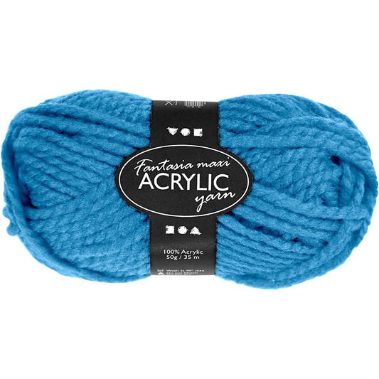 50g Fantasia Knitting 100% Acrylic Wool Chunky Yarn 35 m - Turquoise - Home - Crafts