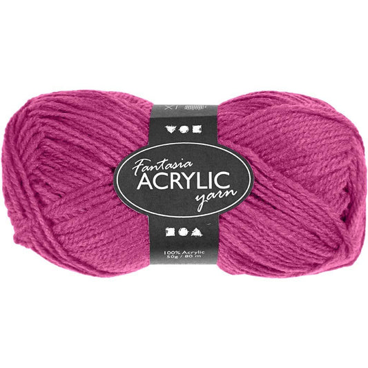 50g Fantasia Knitting 100% Acrylic Wool Double Knitting Yarn 80 m - Cyclamen - Home - Crafts
