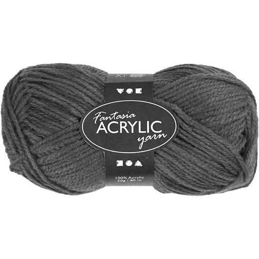 50g Fantasia Knitting 100% Acrylic Wool Double Knitting Yarn 80 m - Grey - Home - Crafts