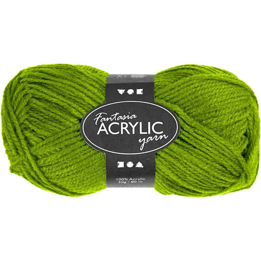 50g Fantasia Knitting 100% Acrylic Wool Double Knitting Yarn 80 m - Light Green - Home - Crafts
