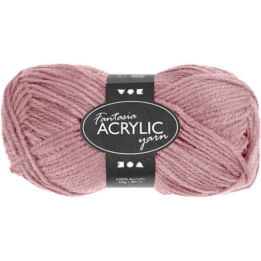 50g Fantasia Knitting 100% Acrylic Wool Double Knitting Yarn 80 m - Light Red - Home - Crafts