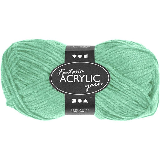 50g Fantasia Knitting 100% Acrylic Wool Double Knitting Yarn 80 m - Mint Green - Home - Crafts