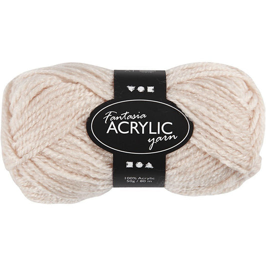 50g Fantasia Knitting 100% Acrylic Wool Double Knitting Yarn 80 m - Powder - Home - Crafts
