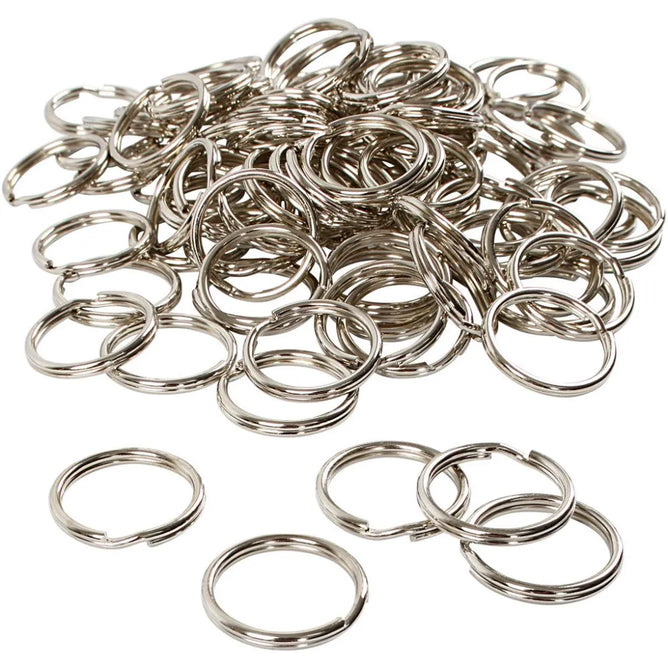 100 x Metal 25mm Large Split Ring For Key Chains Christmas Hanging Decoration