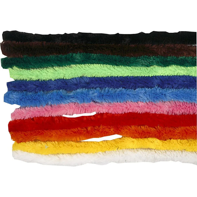 Chenille Stems Pipe Cleaners Nylon 30cm Assorted Colours Craft Project 200pack