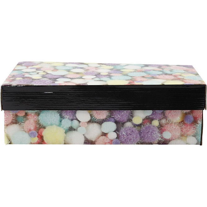 Pompoms Glitter Round Decoration 15-40mm Pastel Colours 400g Pack