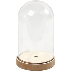 Plastic Bell With MDF Wood Bottom Decoration Crafts H: 18 cm D: 11 cm