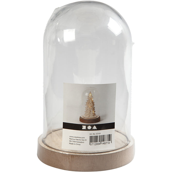 Plastic Bell With MDF Wood Bottom Decoration Crafts H: 18 cm D: 11 cm