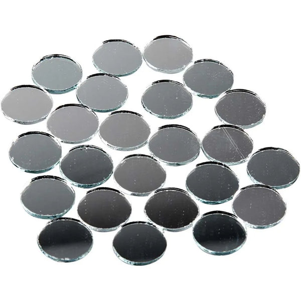 400 x 1.8cm Round Mirror Glass Mosaic 2mm Thick Tiles Design Decoration Craft