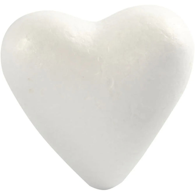 5 White Polystyrene Love Heart Shapes Modelling Christmas Decoration Crafts 11cm