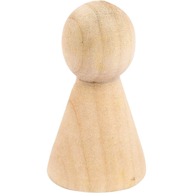 10 x Wooden Cone Shaped Small Body Home Decoration Crafts H : 4cm W : 2.2cm