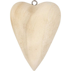 Paulownia Wood Solid Heart With Eye Home Decoration Crafts 11.5x8.5x3 cm