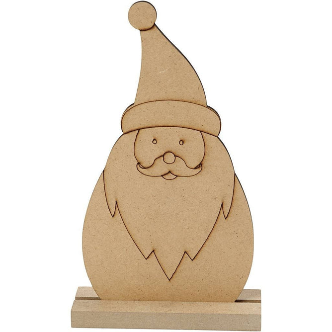 Xmas Wooden MDF Christmas figure Santa 15cmx3cmx9cm | Holidays Decor