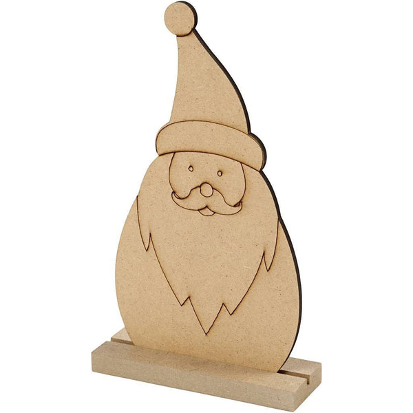 Xmas Wooden MDF Christmas figure Santa 15cmx3cmx9cm | Holidays Decor