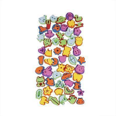 55 Assorted Foam Stamps Re - usable Bulk Buy Childrens Craft Card Making Stamping - Home - Crafts