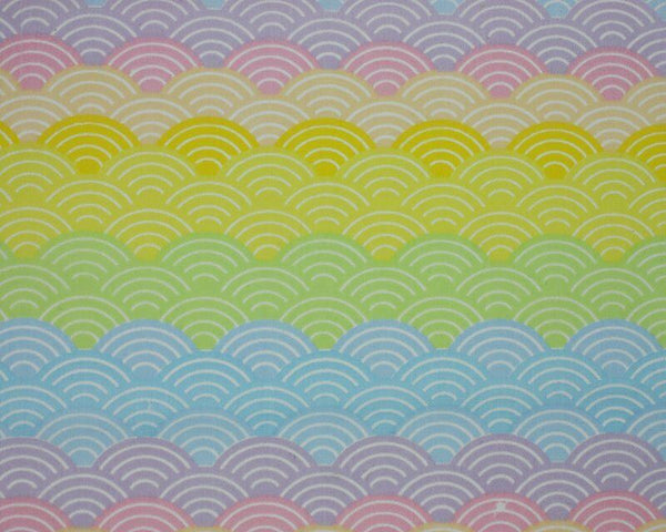 Rainbow Arches Pastels Polycotton Children Fabric