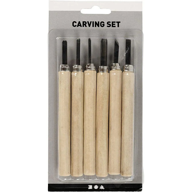 6 x Wood Carving Tools Set Sculpture Soapstone/Woodwork Chisel Craft Supplies