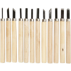 12 x Wood Carving Tools Set Sculpture Soapstone/Woodwork Chisel Craft Supplies