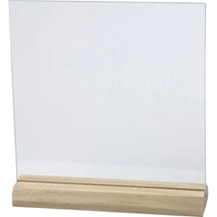 Glass Plate with Wooden Holder Smooth Edges Perfect Handmade Gift Trophy