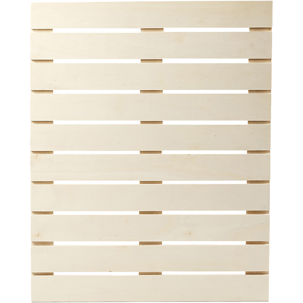 Plywood Slats Panel With Metal Brackets Home Furnishings Decorations Crafts 40x50.2x1.1 cm