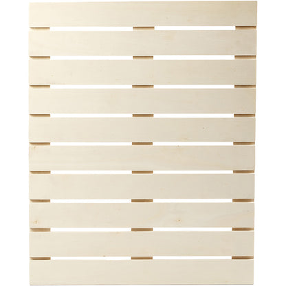 Plywood Slats Panel With Metal Brackets Home Furnishings Decorations Crafts 40x50.2x1.1 cm