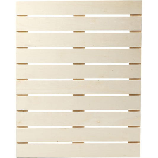 Plywood Slats Panel With Metal Brackets Home Furnishings Decorations Crafts 40x50.2x1.1 cm